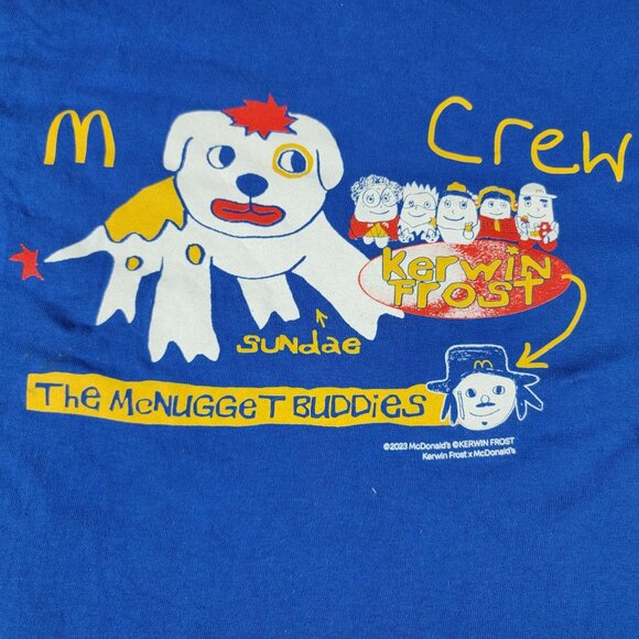 Kerwin Frost McDonalds McNugget Buddies Delta Pro Weight XL Crew T Shirt Work - Picture 3 of 11